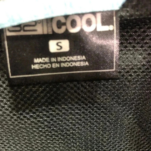 32° Cool Short Anorak Hooded waterproof jacket, pockets, bungee waist, teal - Picture 9 of 10